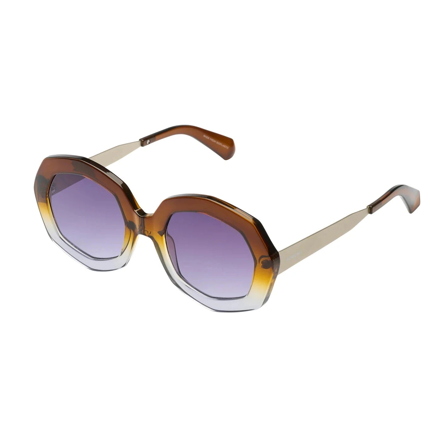 lunettes de soleil komono monture bio plastique et branches metal