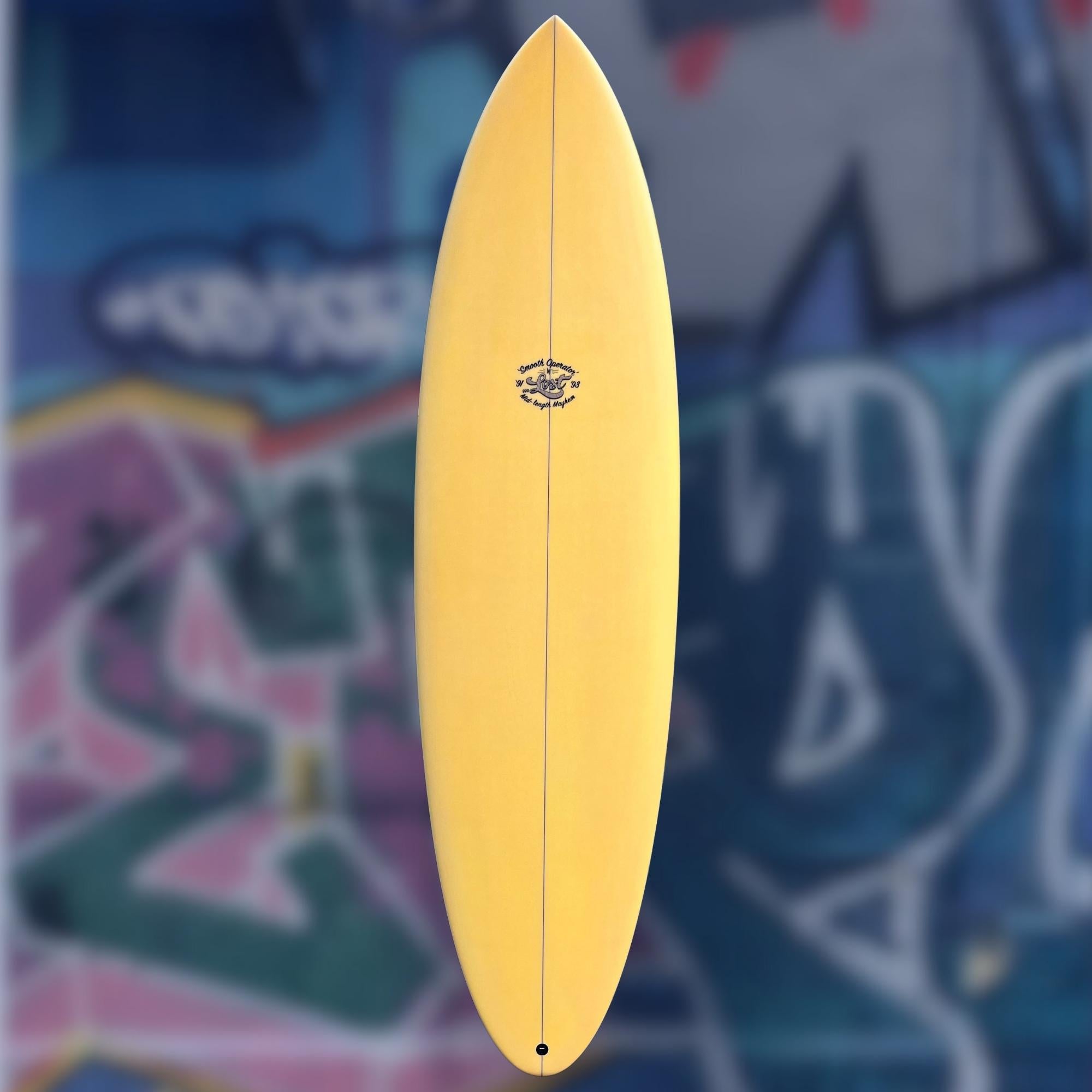 lost shortboard surf jaune vue de face