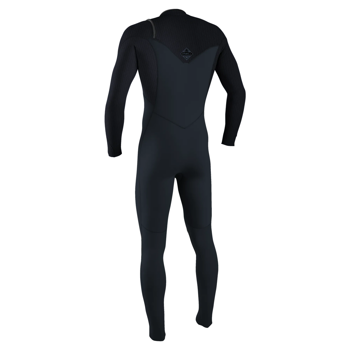 Vue arrière de la combinaison de surf intégrale O’Neill Hyperfreak Plus 4/3 mm, manches et jambes longues.