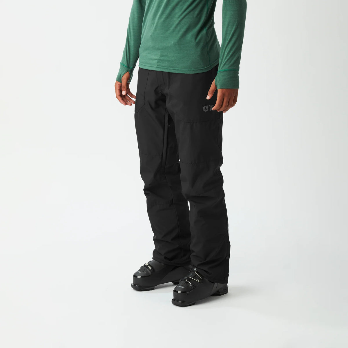 Pantalon de ski et snowboard homme Picture Organic Clothing Plan Pants Black porté de trois-quarts, coupe droite et coloris noir