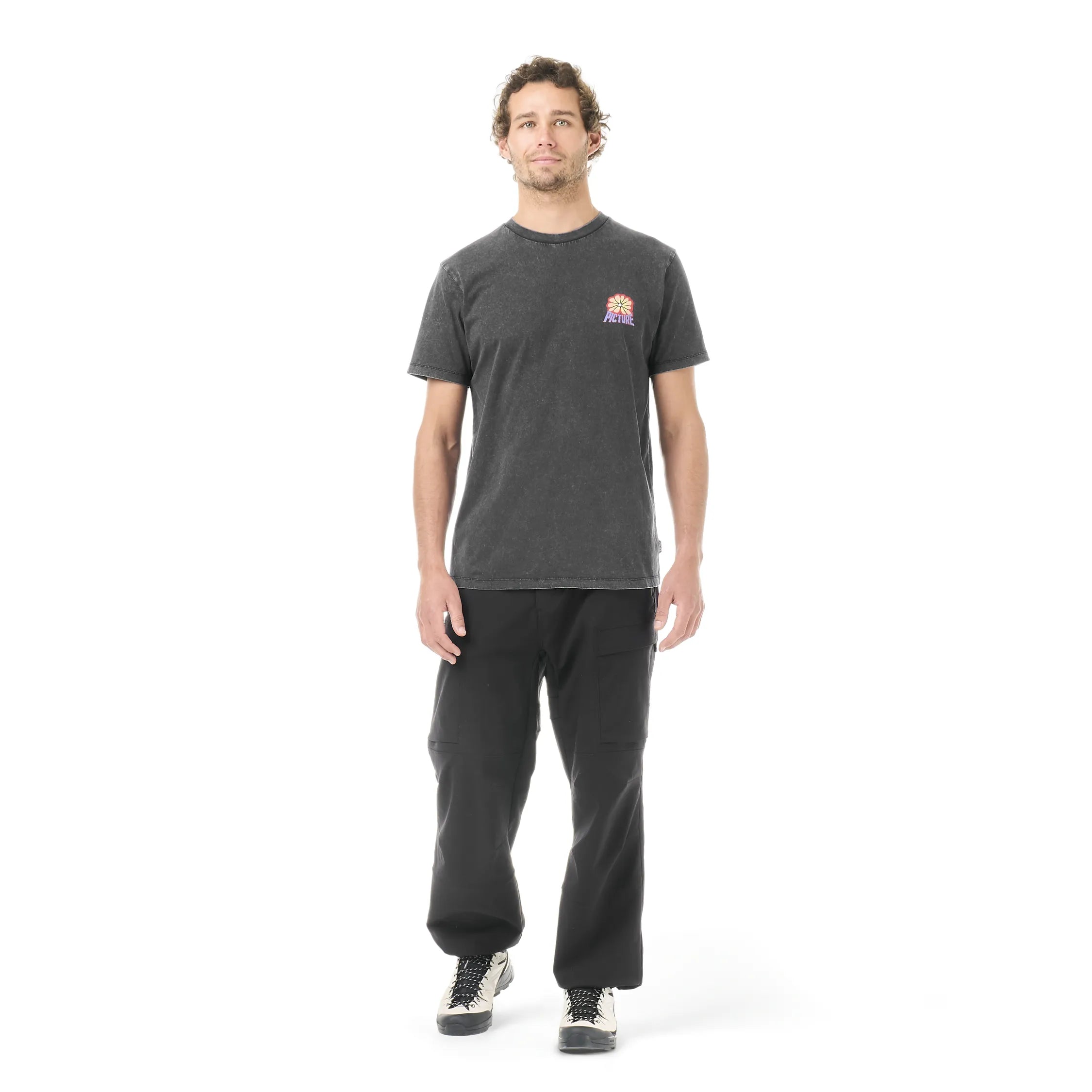 PICTURE T-SHIRT KARO Black Washed