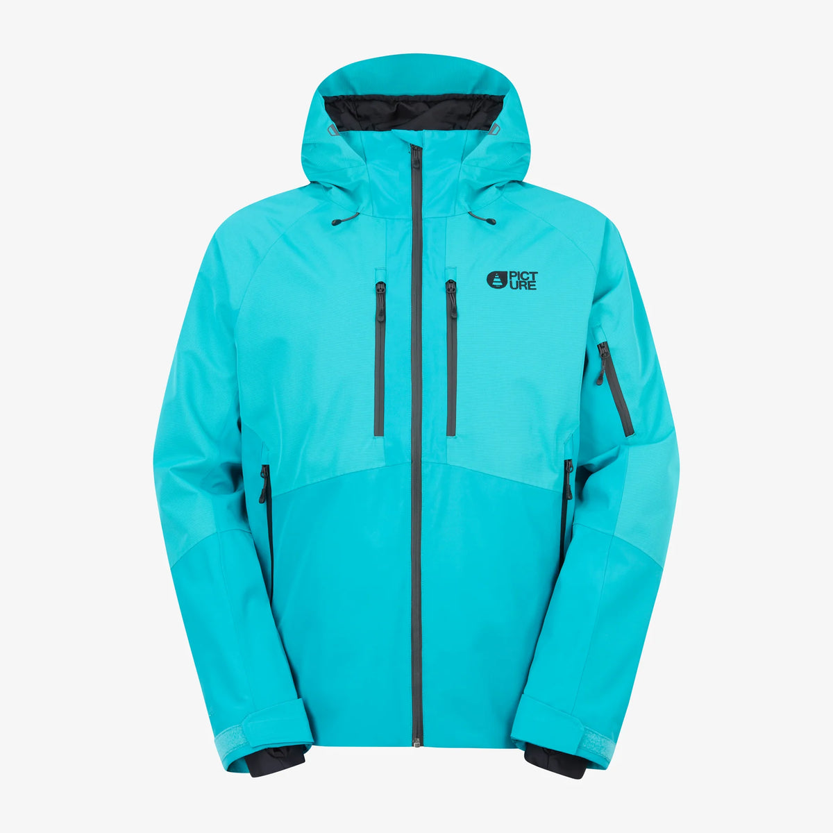 Vue de face de la veste homme Picture Goods JKT Capri Breeze, poches zippées et capuche réglable