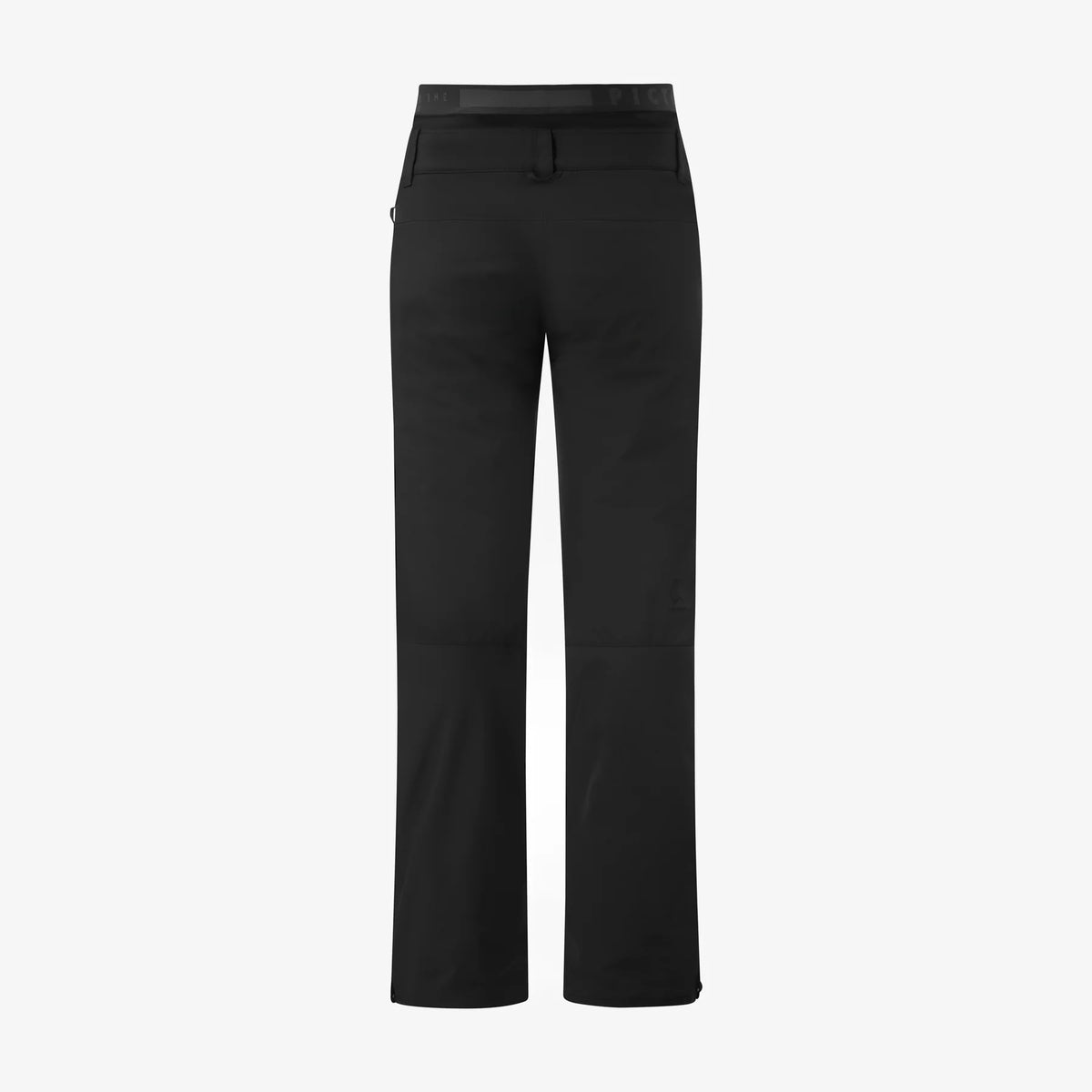 Dos du pantalon femme Picture Treva Black présenté seul, coupe Straight et finition noire