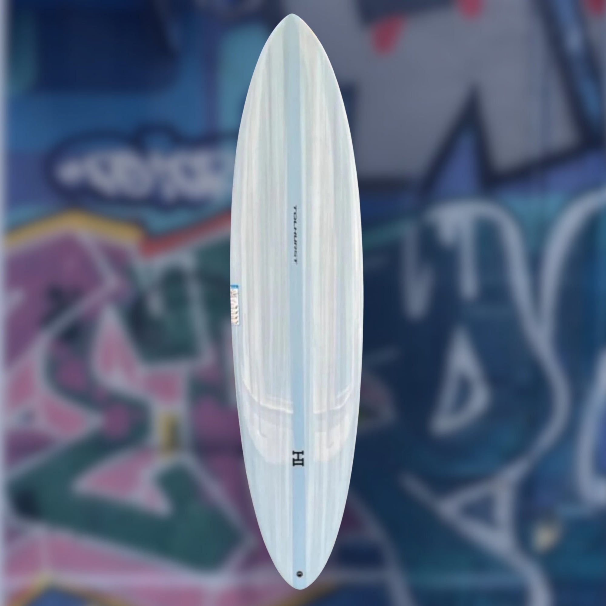 surf bleu brillant avec rayures bleu clair thunderbolt vue de face