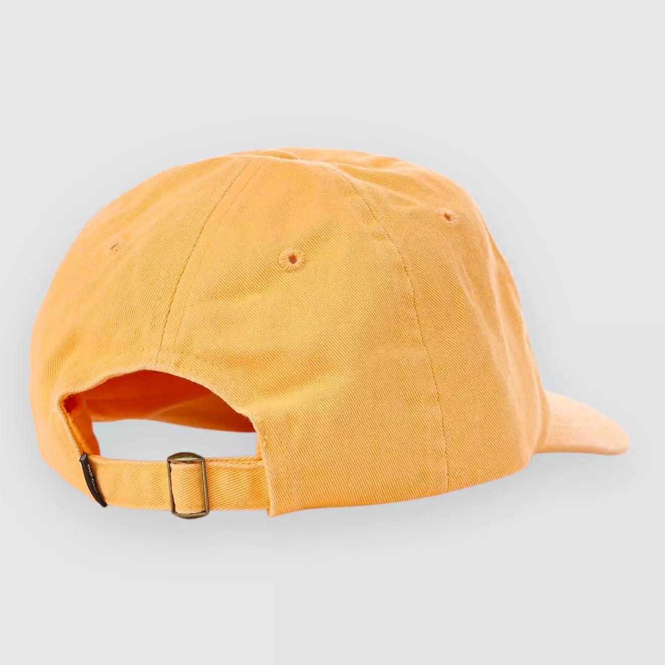 casquette orange rip curl vue de dos avec systeme de reglage
