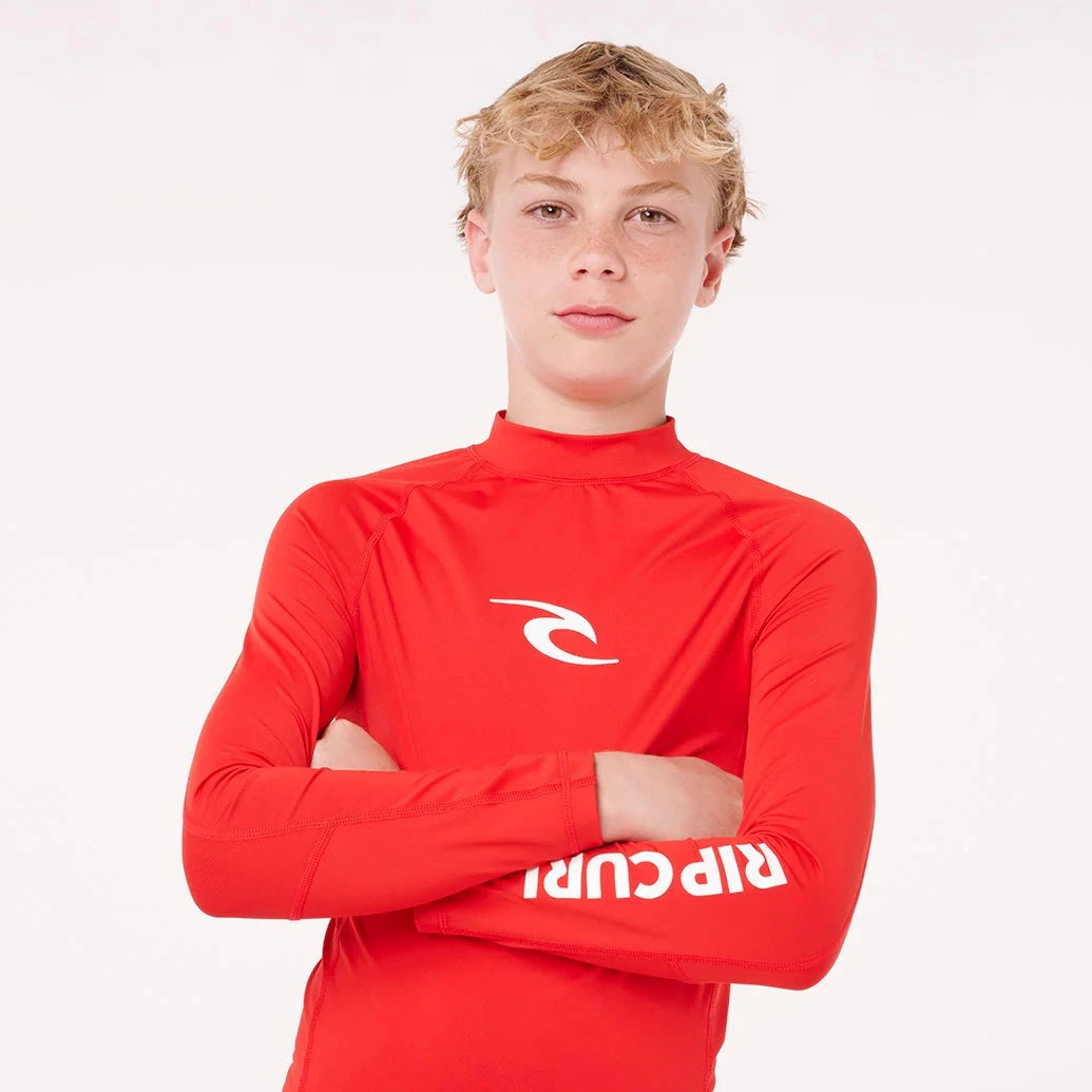RIP CURL LYCRA ENFANT MANCHES LONGUES Rouge