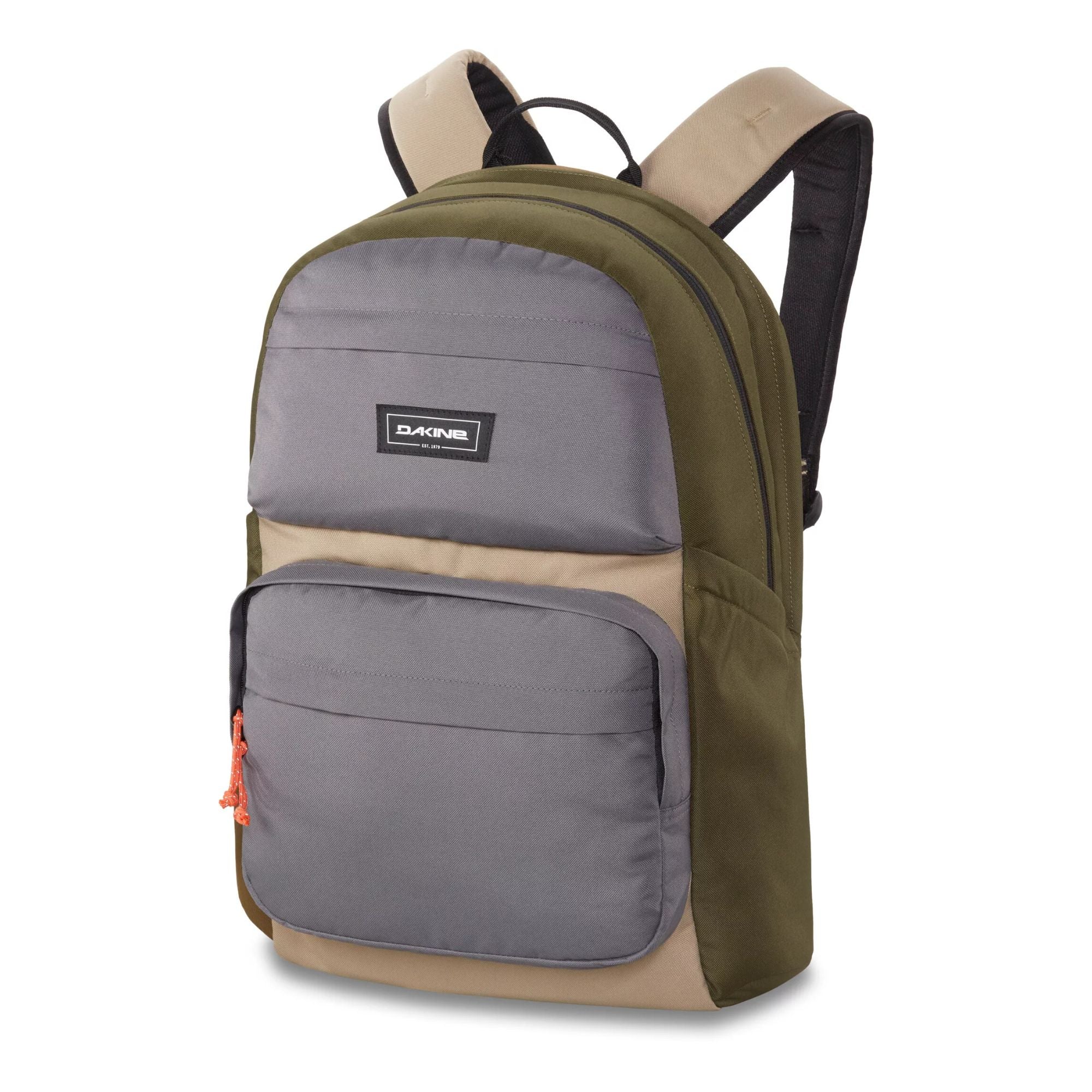 sac à dos scolaire gris beige kaki