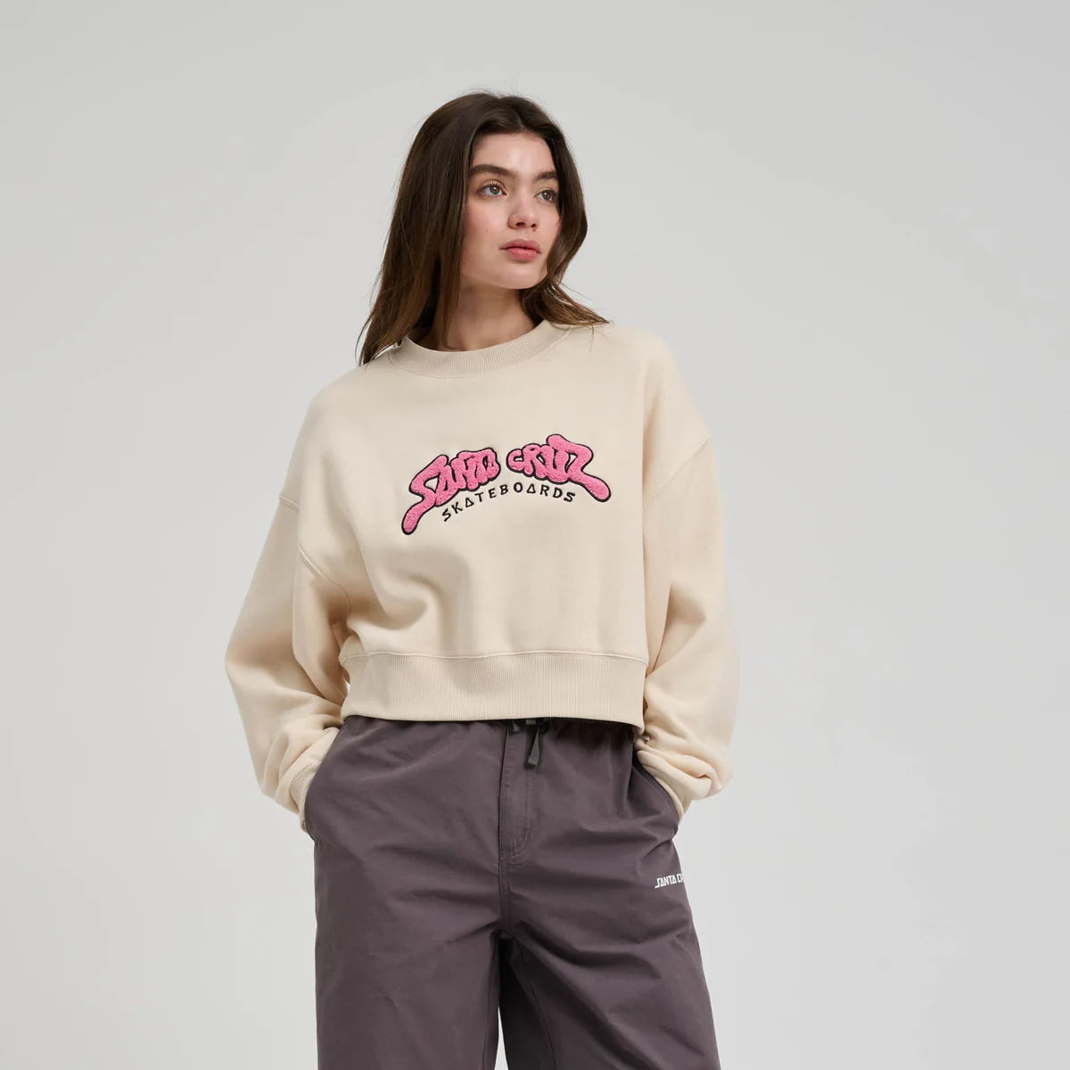 sweat crew santa cruz femme logo winkowski 8baller en relief poitrine