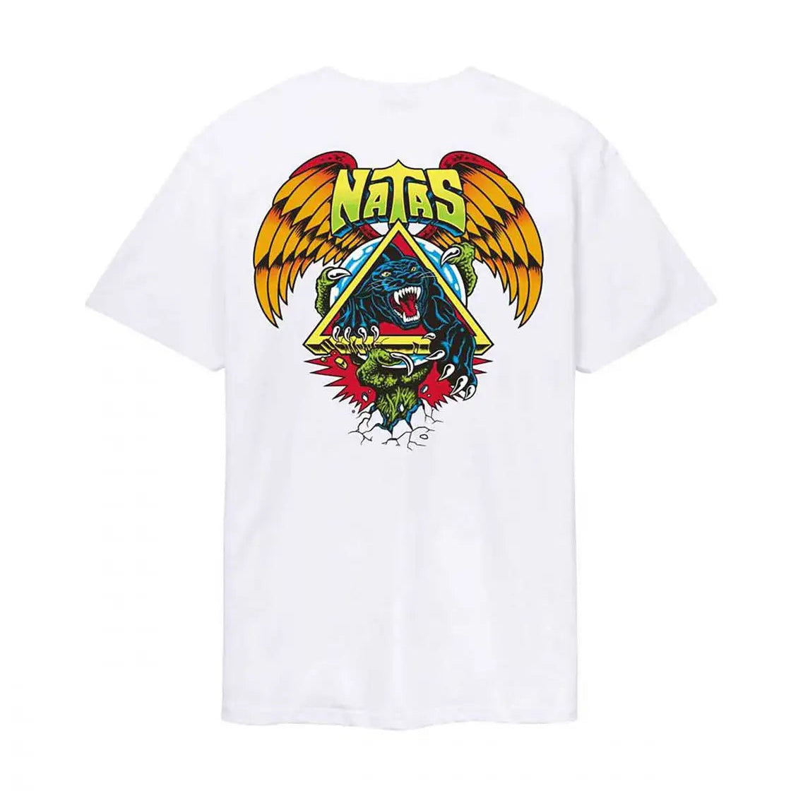t-shirt blanc santa cruz vue de dos avec panthere signee natas