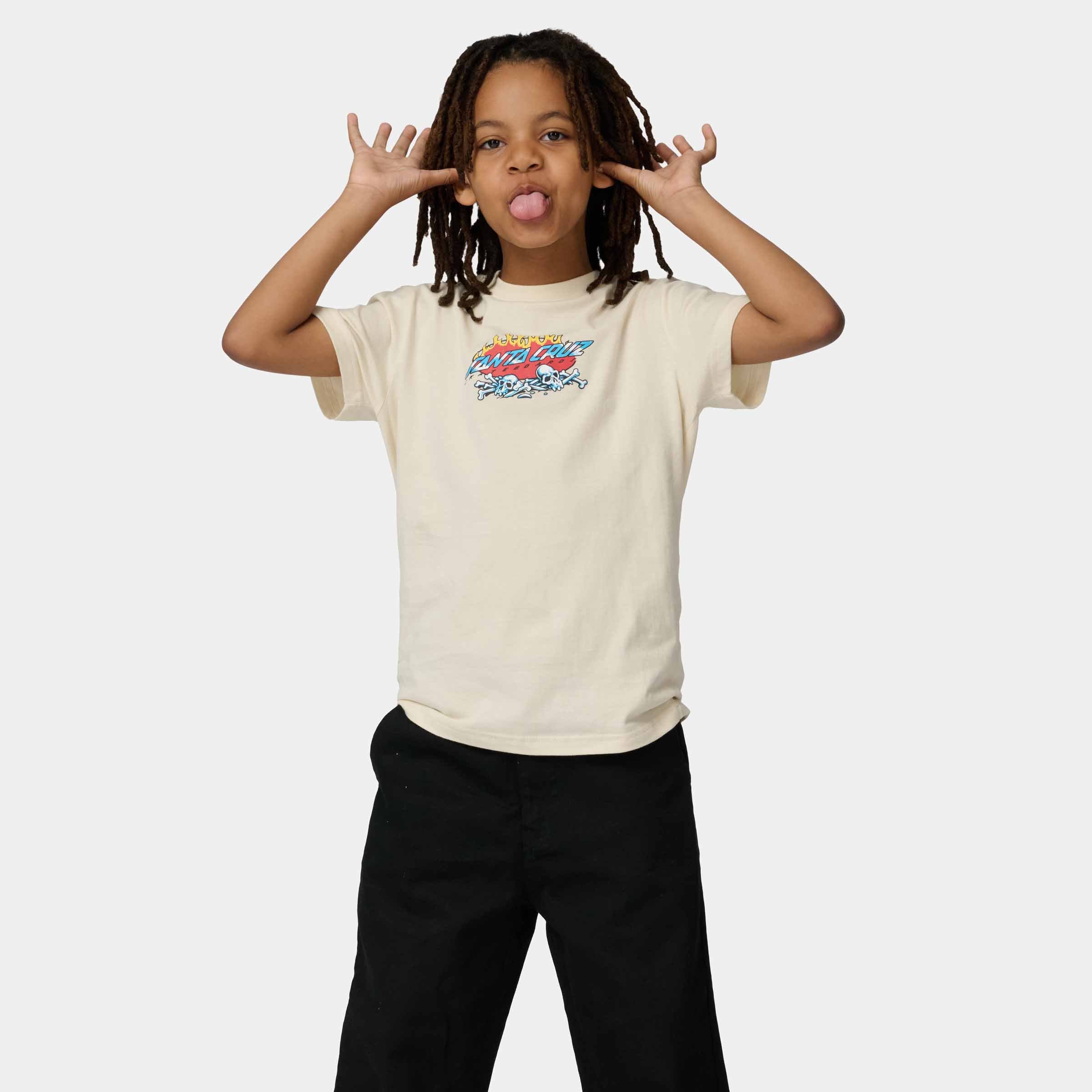 SANTA CRUZ YOUTH T-SHIRT SALBA VOODOO PIT FRONT Chalk