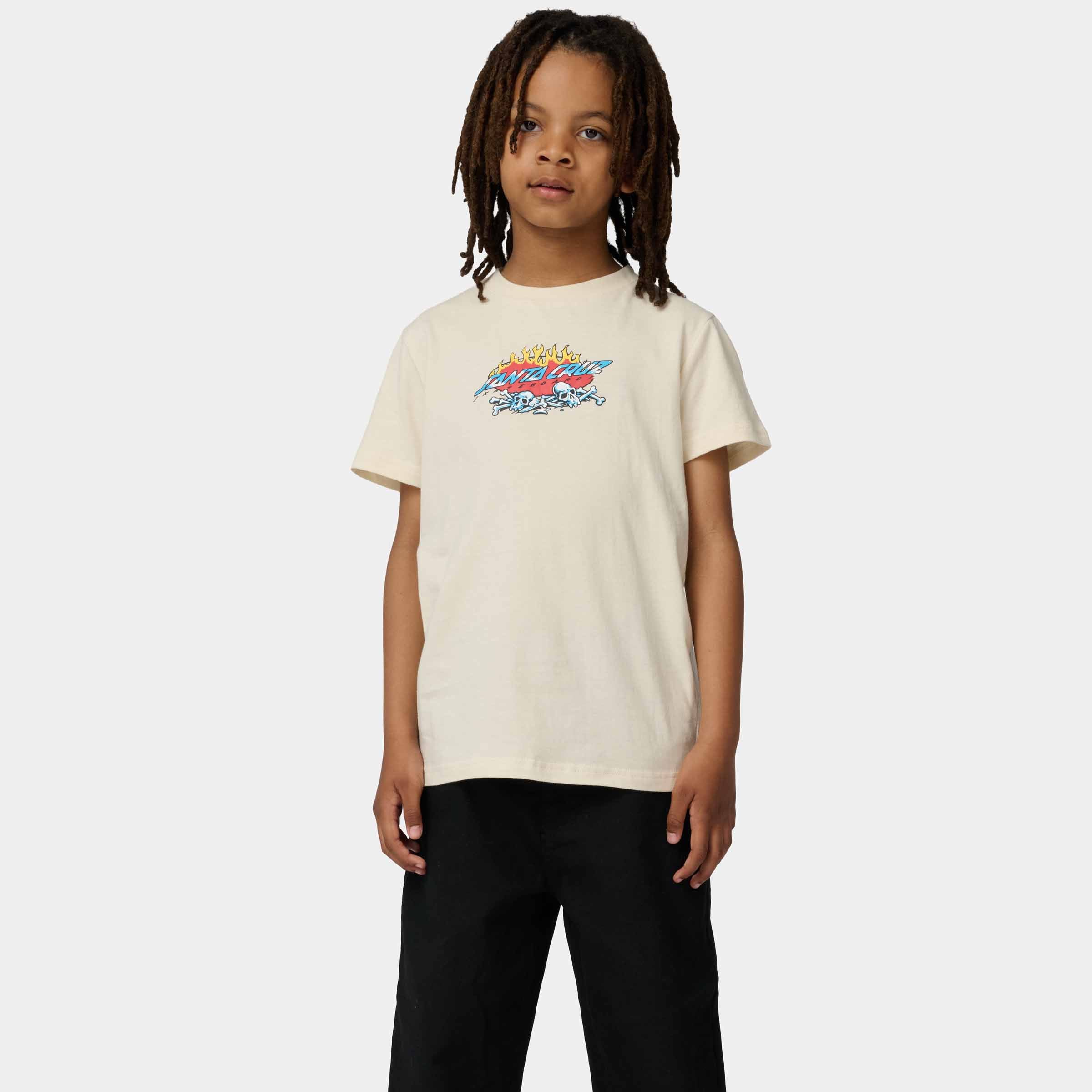 SANTA CRUZ YOUTH T-SHIRT SALBA VOODOO PIT FRONT Chalk