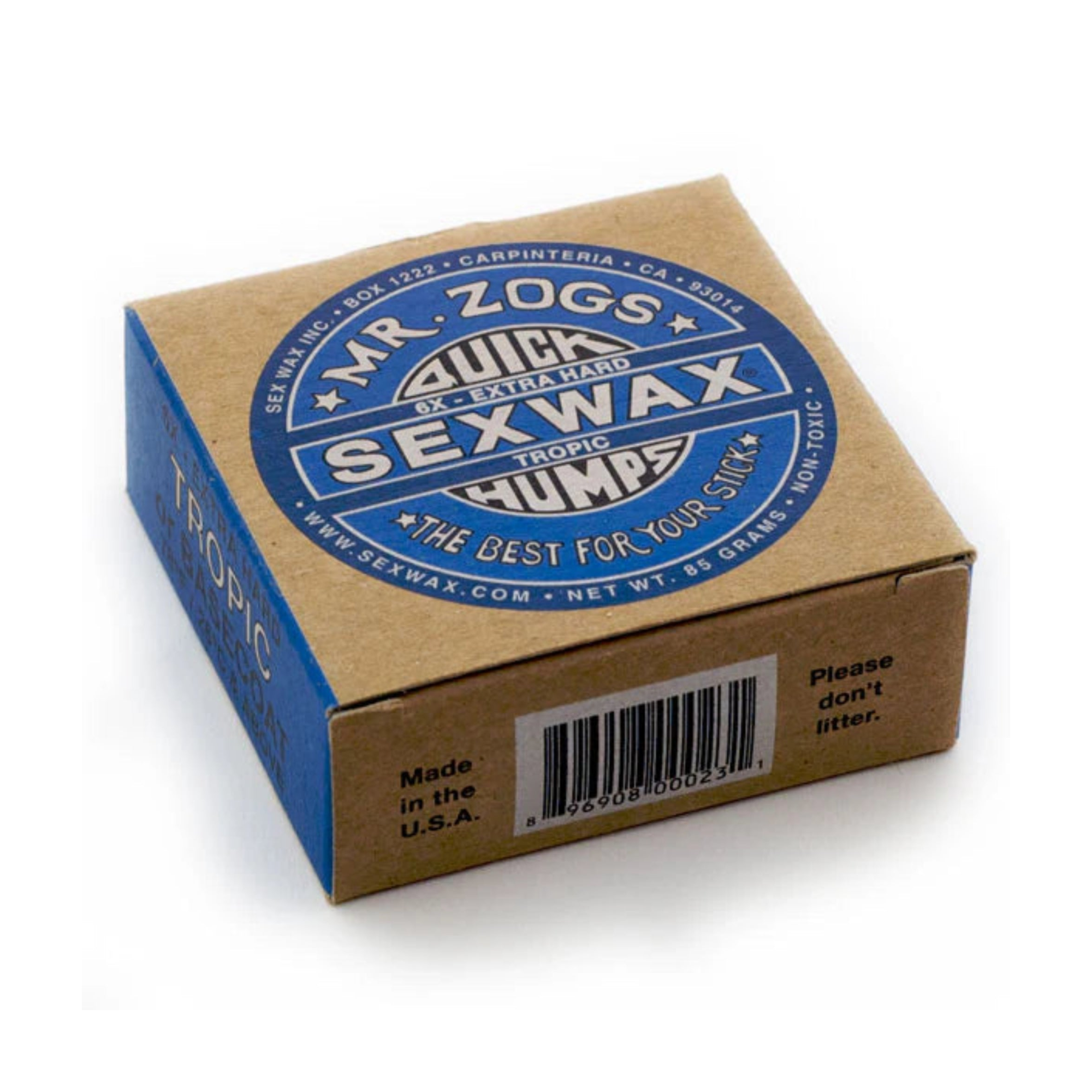 boite sex wax tropical bleue