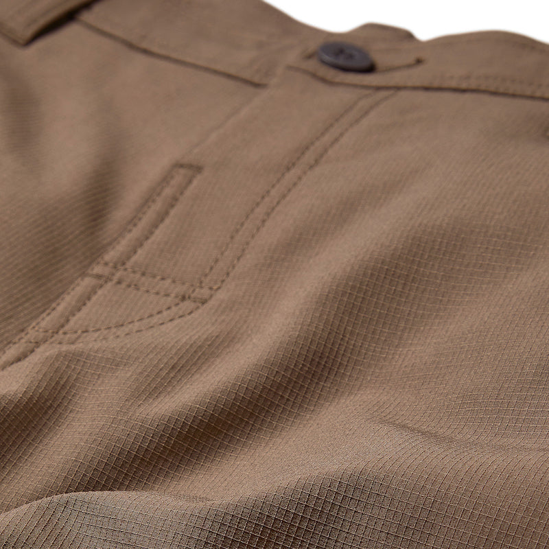 detail tissu short katin wanderer hybrid marron texture unie