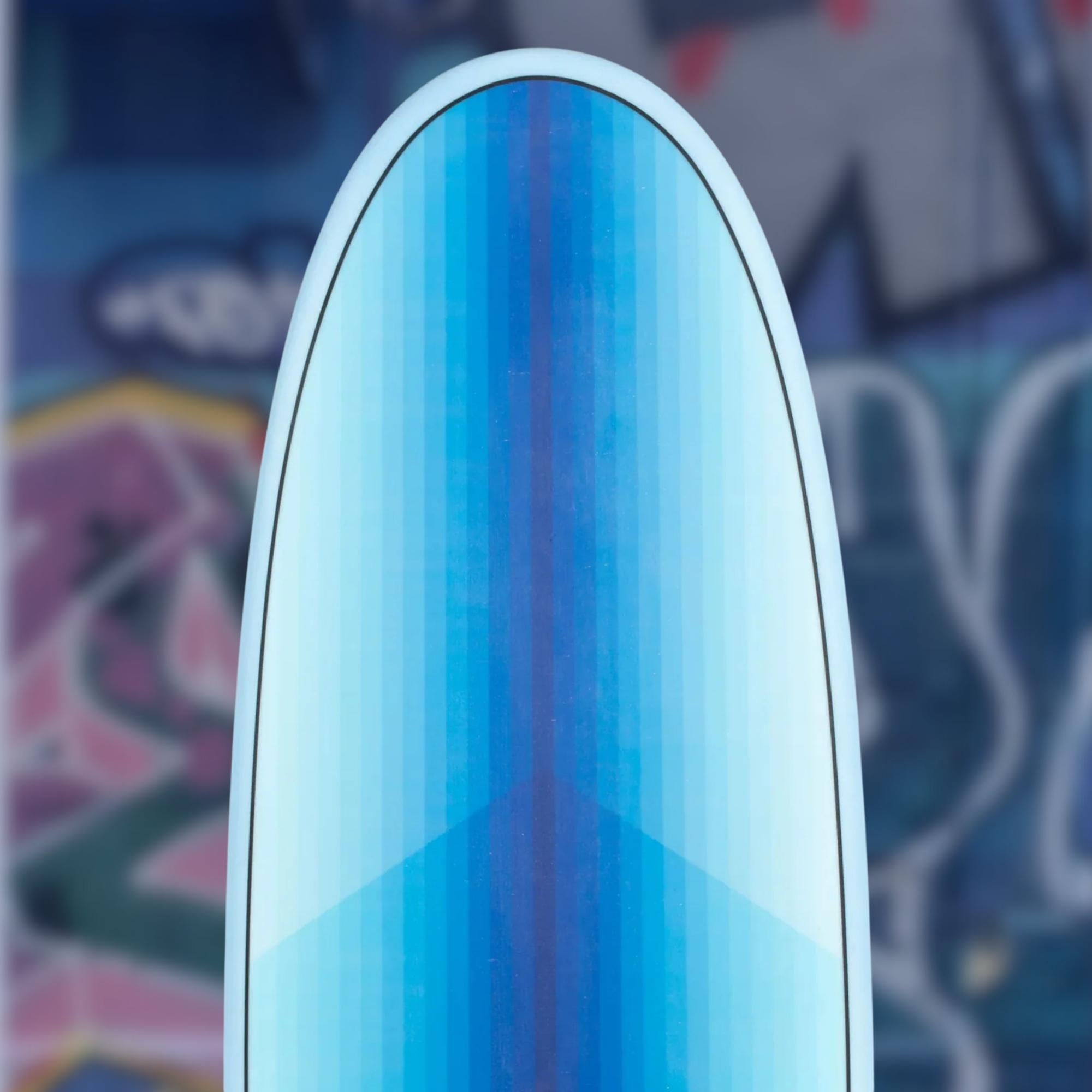 detail decorations rayures degradees bleues