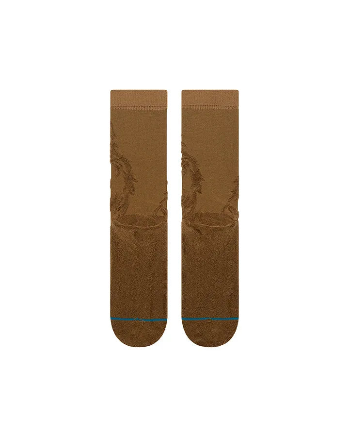 STANCE CHAUSSETTES REVERSE CHEWIE CREW tobacco vue de dos amorti moyen