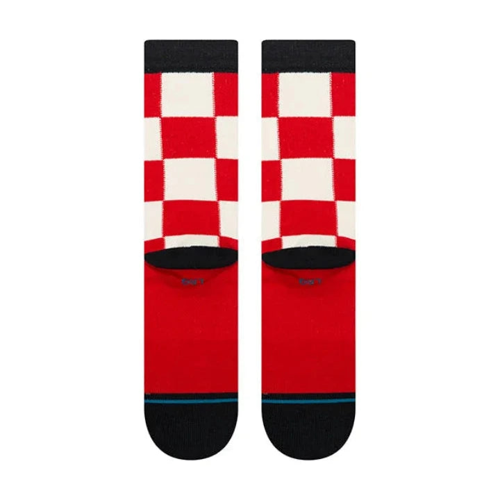 STANCE CHAUSSETTES CHATURANGA CREW red vue de dos amorti moyen