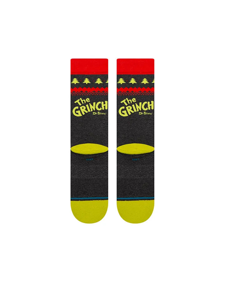 STANCE CHAUSSETTES GRINCH SWEATER CREW black vue de dos amorti moyen
