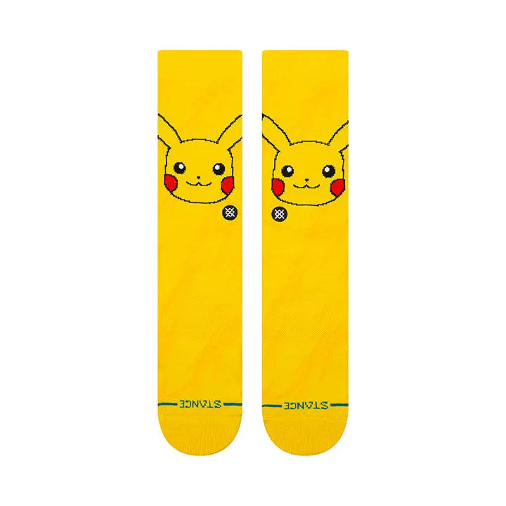 STANCE CHAUSSETTES PIKACHU BOLT CREW yellow vue de face