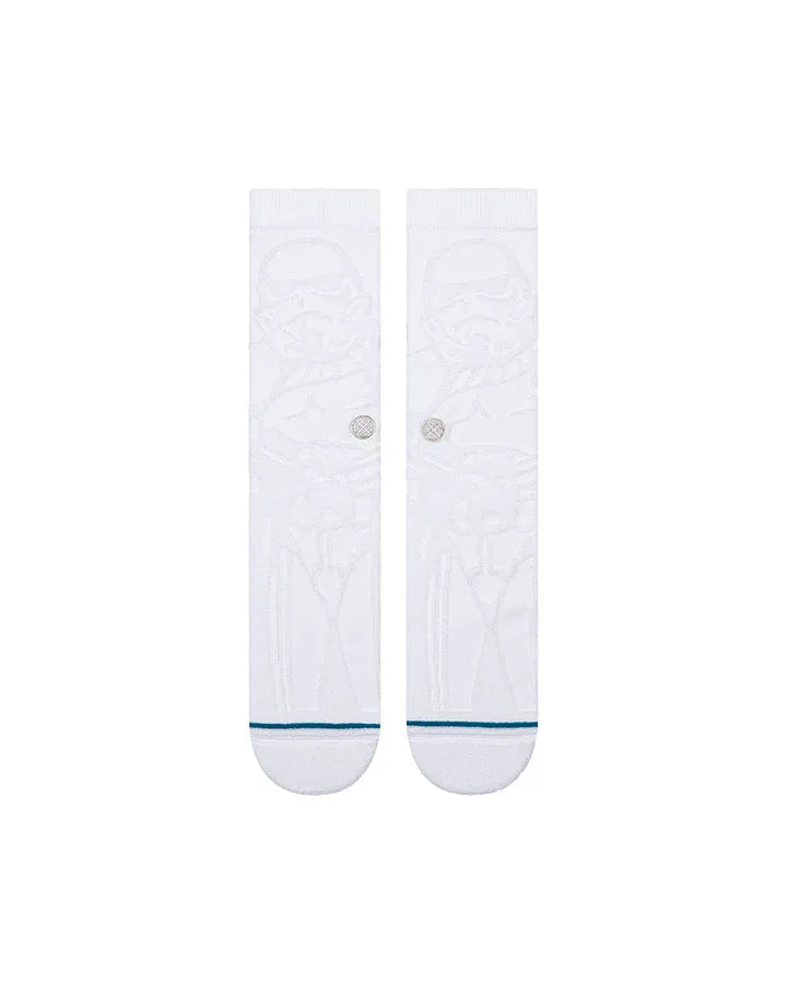 STANCE CHAUSSETTES REVERSE TROOPER CREW white vue de face