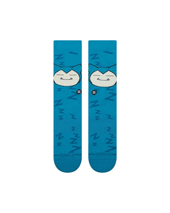 STANCE CHAUSSETTES POKEMON SNORLAX SLEEPY CREW teal vue de dos amorti moyen