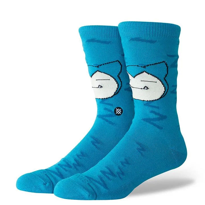 chaussettes stance bleues pokemon snorlax sleepy bleu unisexe vue de profil
