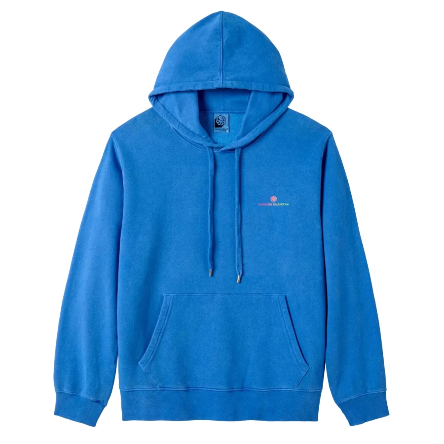 sweat hoodie bleu jonsen island homme diamond vue de face capuche et poche kangourou lifestyle petit logo sur coeur