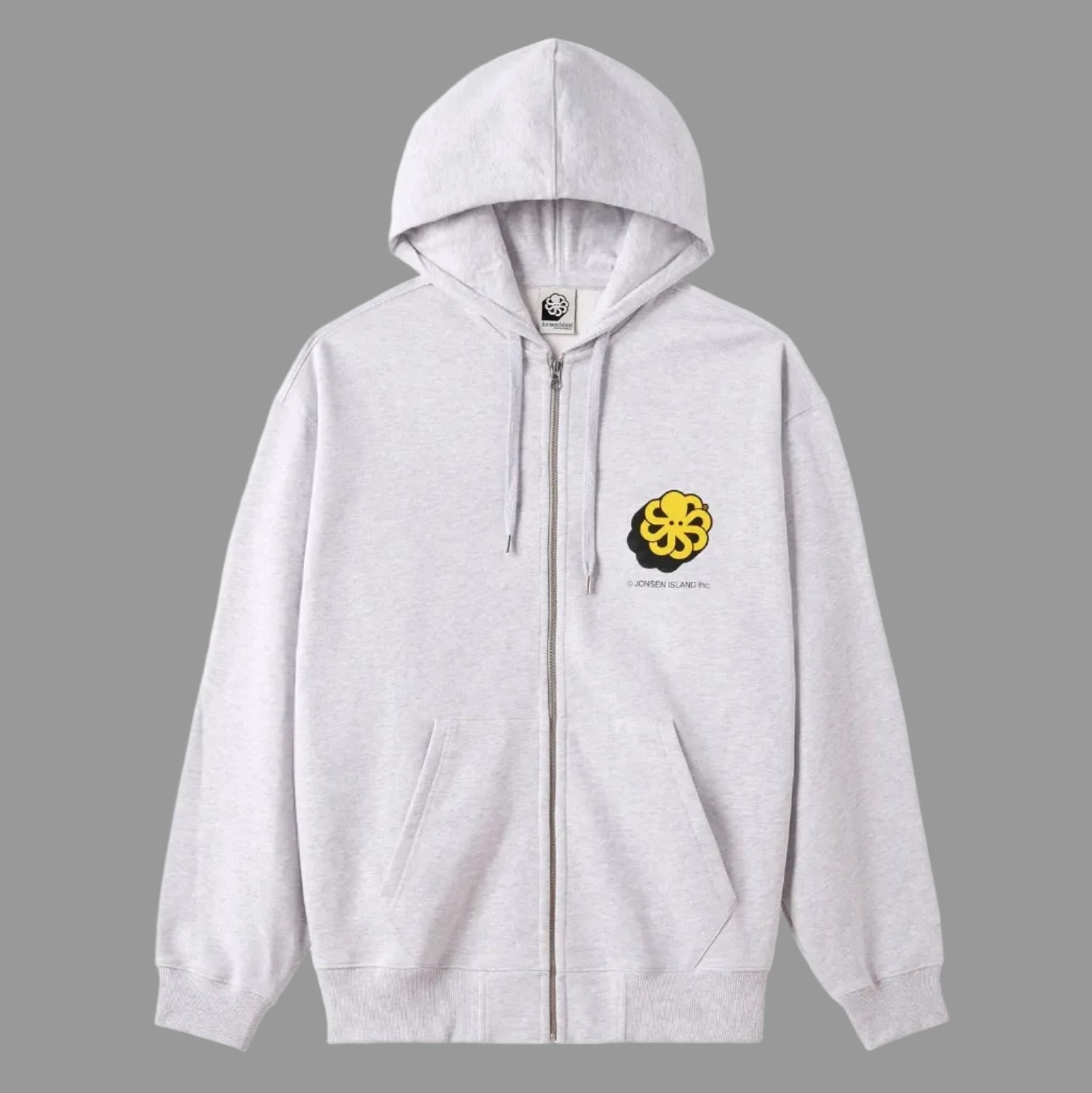 sweat zip jonsen island vue de face avec capuche