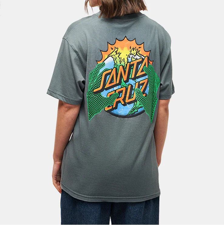 t-shirt skate Santa Cruz storm grey porté femme