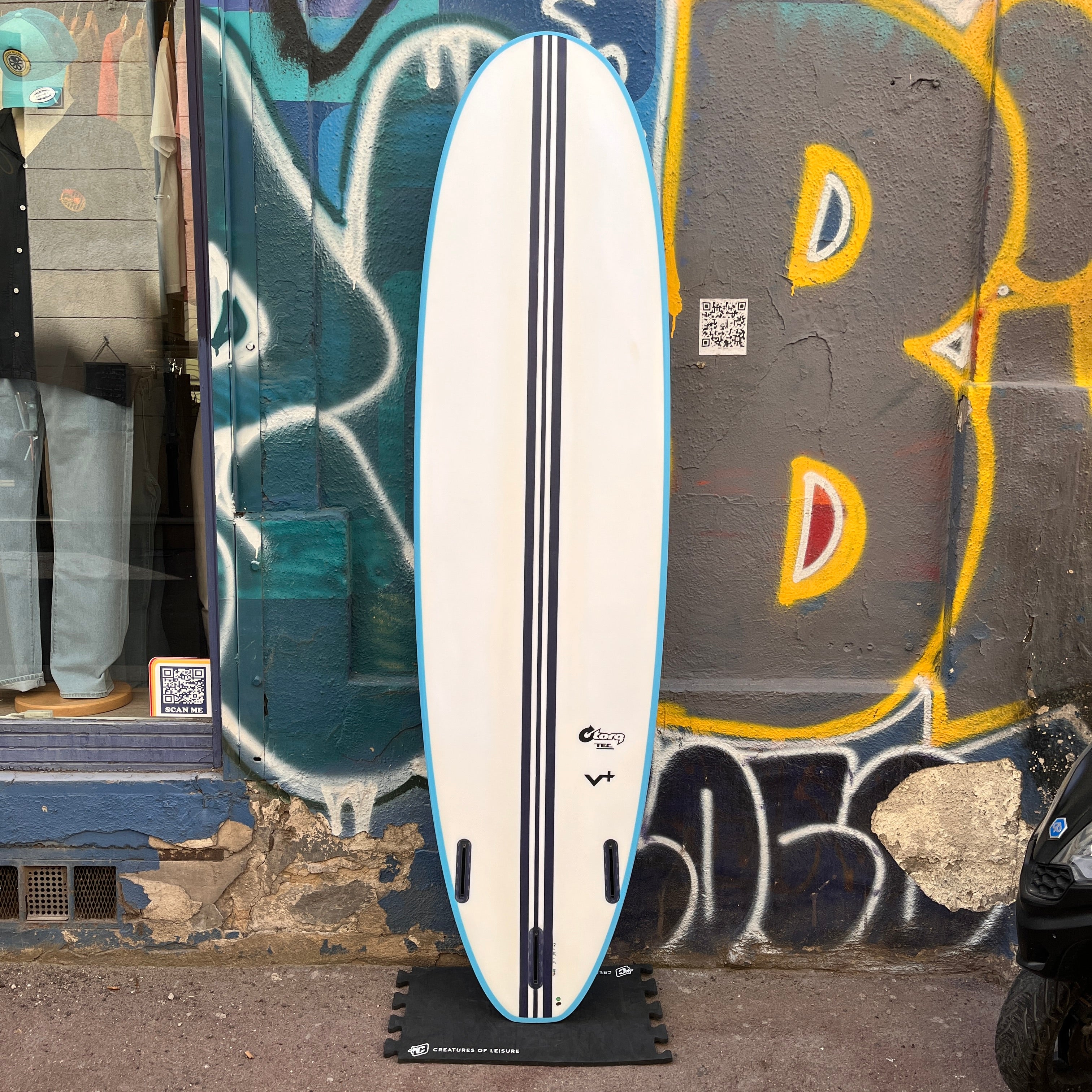 TORQ SURF FUNBOARD M2 TEC 7’4“V+ Blue rails