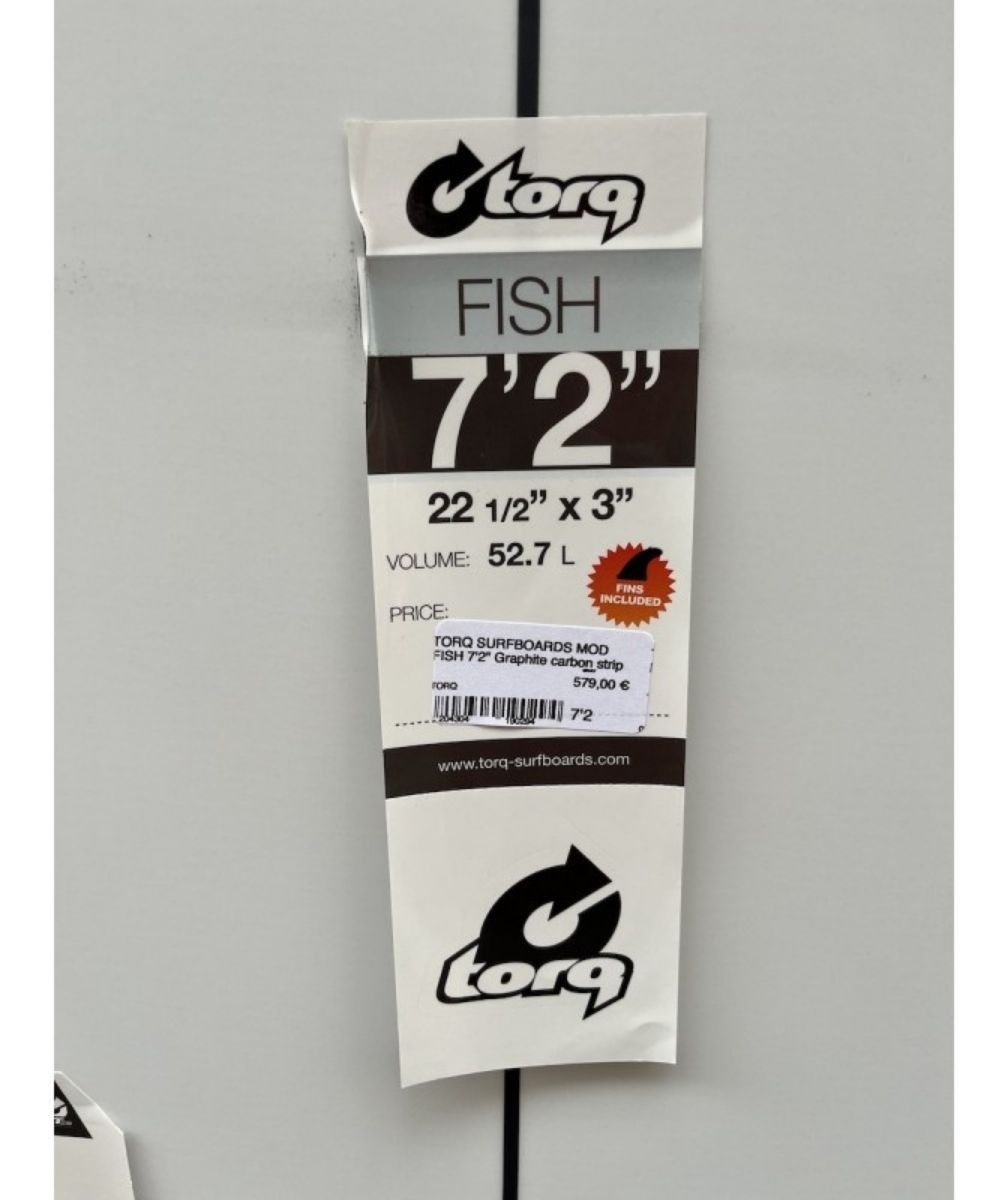 TORQ SURFBOARDS MOD FISH 7'2" Graphite carbon strip