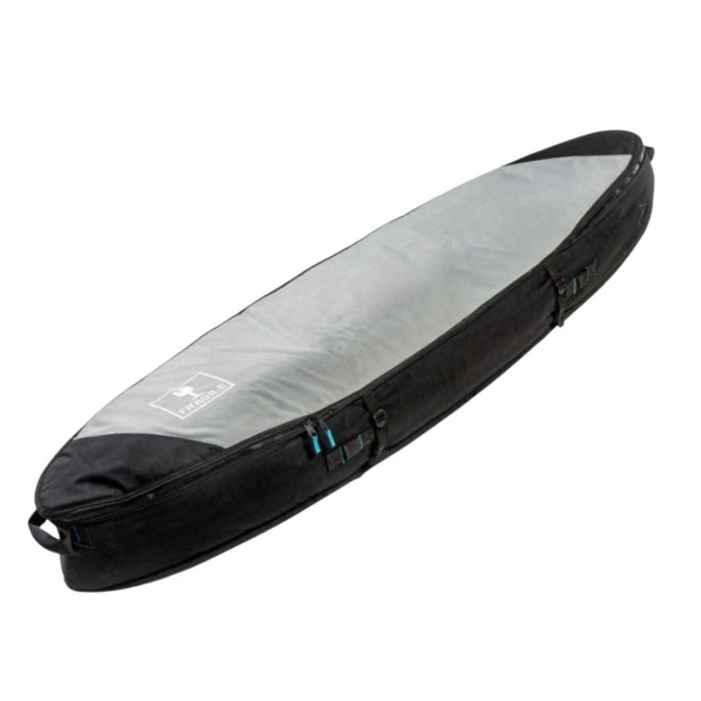 housse de voyage de 2 ou 3 planches de surf grise et noire vue fermée