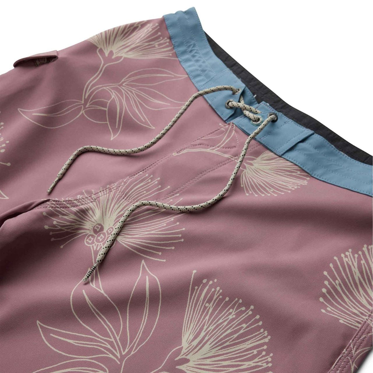 short de surf rose homme vissla detail matière et motif