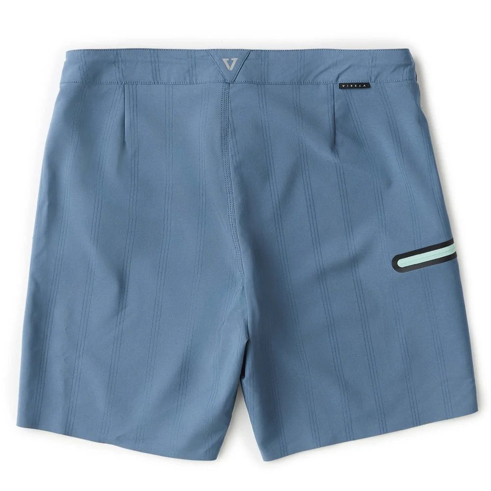 short de surf Vissla bleu poche latérale zip étanche vue dos