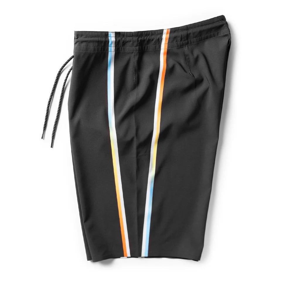 zoom bandes colorees bleu et orange fines