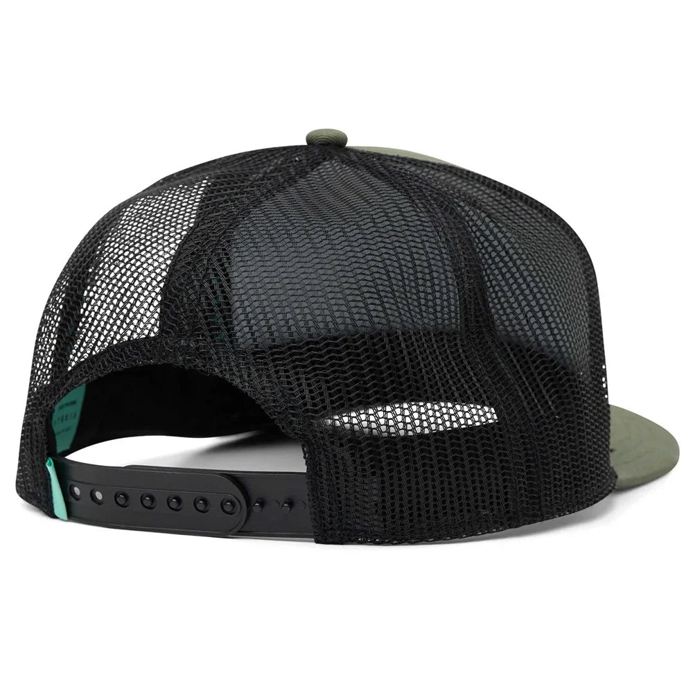 casquette Vissla Solid Sets arrière mesh recyclé noir fermeture snapback vue dos