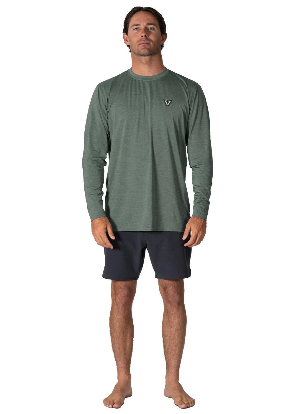 VISSLA LYCRA SURF TWISTED ECO LS SUN SHIRT Army
