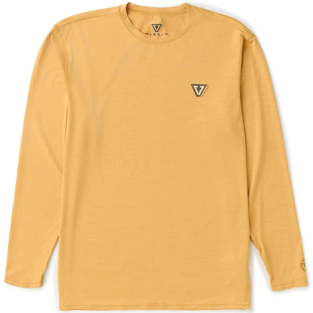 VISSLA LYCRA SURF TWISTED ECO LS SUN SHIRT Gold