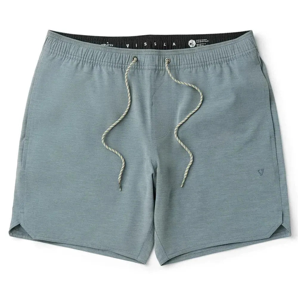 boardshort homme bleu taille elastique vue de face