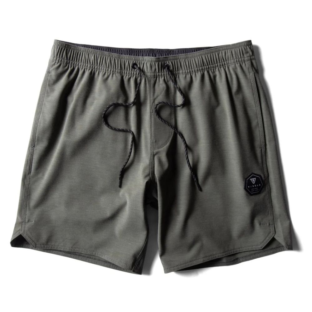 boardshort surf kaki homme taille elastique vue face