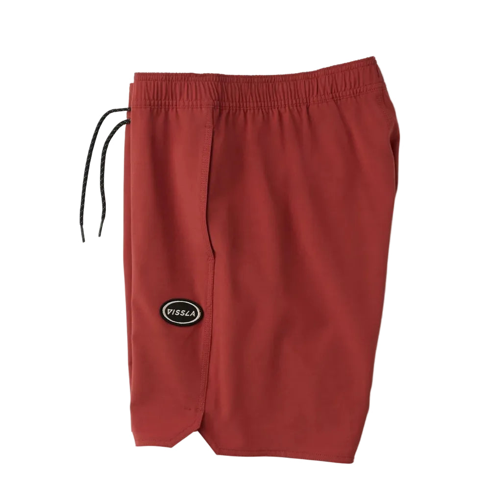 vissla boardshort brique taille elastique avec poches vue de profil