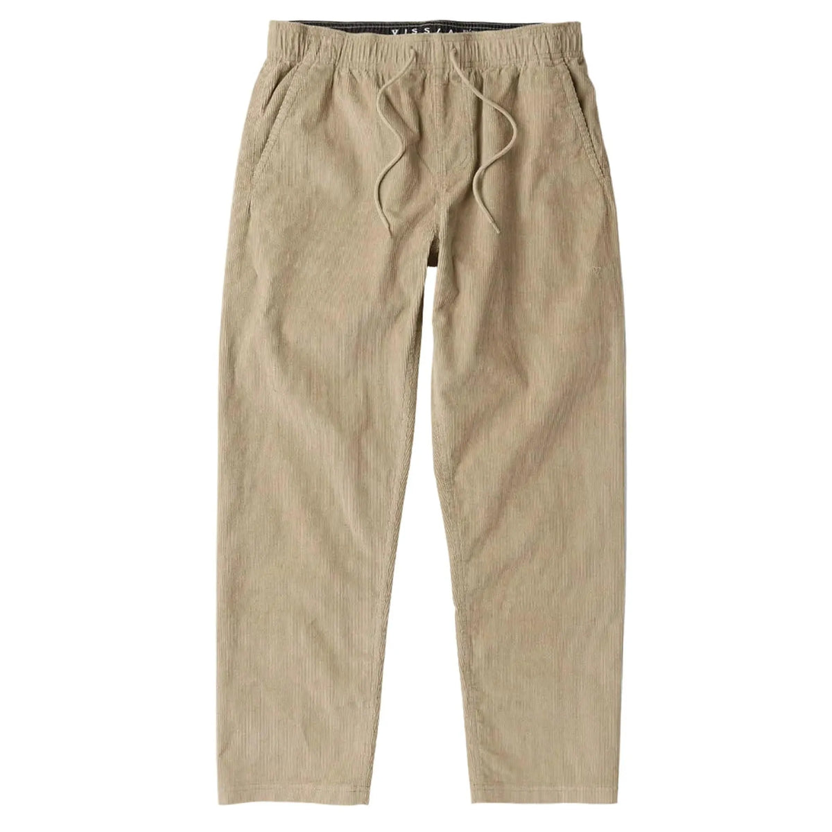 pantalon en velours droit pour homme bege ceinture élastique
