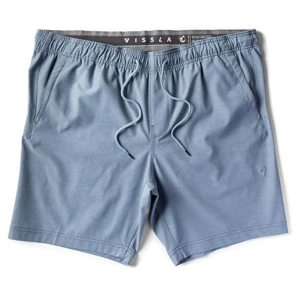 short hybride surf ville élastique bleu vissla no see ums