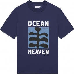 BASK IN THE SUN TEE SHIRT HEAVEN navy