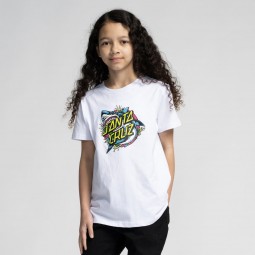 SANTA CRUZ TEE SHIRT JUNIOR SHARK DOT FRONT White