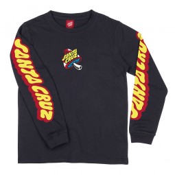 SANTA CRUZ L/S TEE SHIRT JUNIOR TOADSTOOL DOT Black