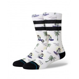 STANCE CHAUSSETTES SURFIN MONKEY CREW white