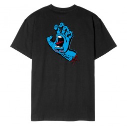 SANTA CRUZ TEE SHIRT SCREAMING HAND CHEST Black