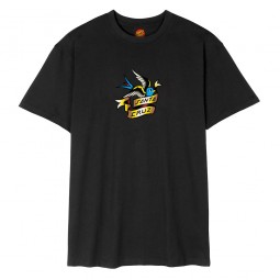 SANTA CRUZ TEE SHIRT SOMMER SPARROW FRONT Black