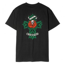 SANTA CRUZ TEE SHIRT DRESSEN ROSE CROSS 2 Black