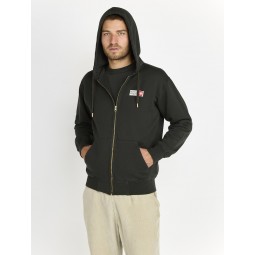 JONSEN SWEAT HOODIE ZIP MORE COOL Black